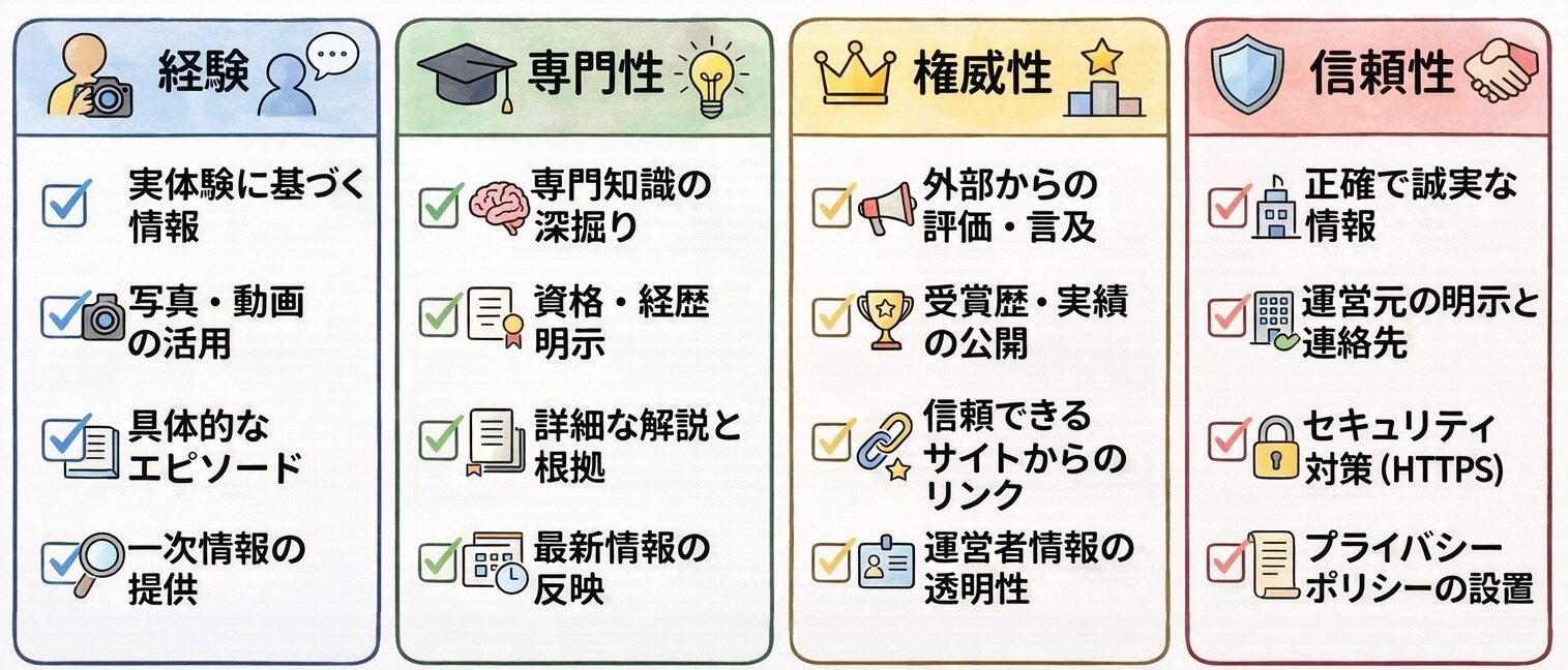 E-E-A-T向上のための実践チェックリスト