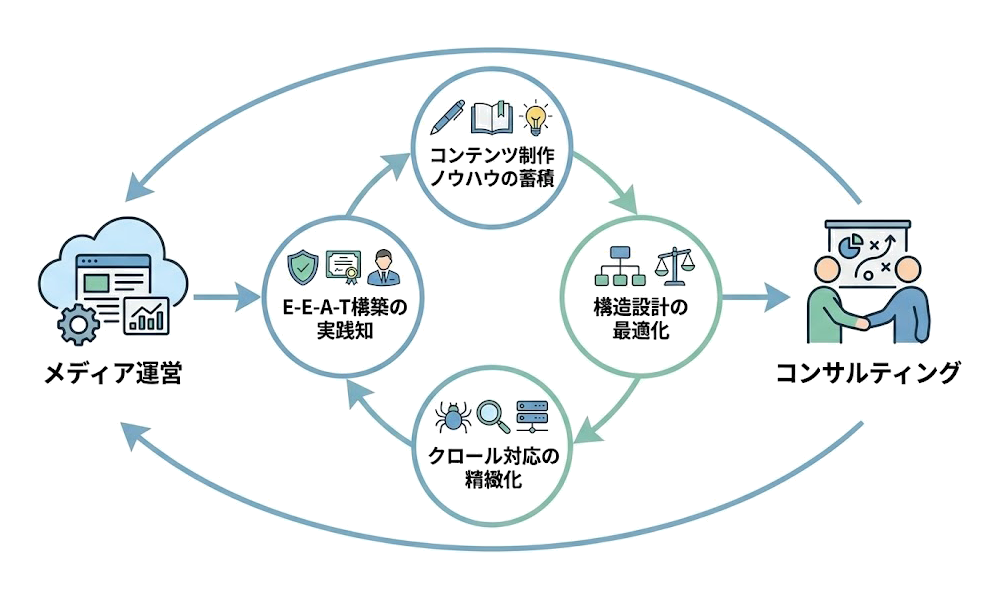メディア・コンサル知見循環図