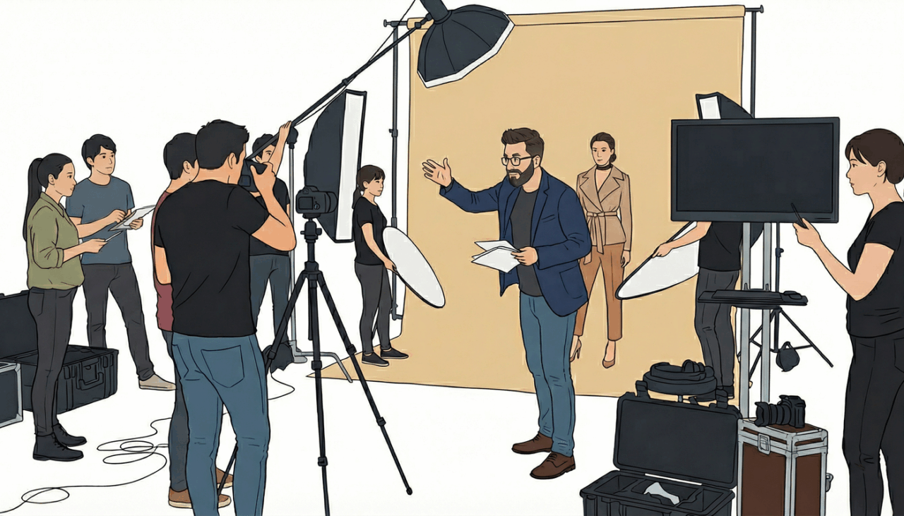 撮影現場でのディレクションの様子