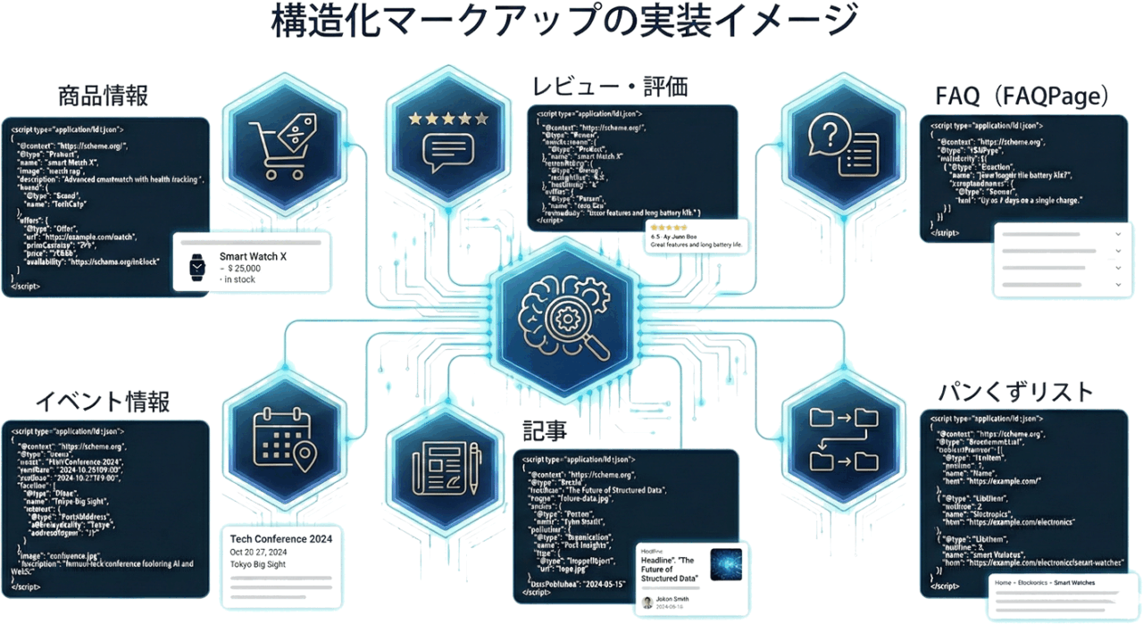 構造化マークアップの実装イメージ